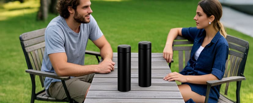 17oz Stainless Steel Water Bottles, Slim Water Bottle, Thermo Water Bottle, Insulated Water Bottle Keep Hot for 12 Hrs, Cold for 24 Hrs for Coffee, Drinks(Black)