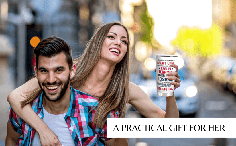 Gifts for Wife from Husband - Wedding Anniversary for Women, Birthday, Christmas, Valentines Day, Mothers Day Gifts for Her - Wife Gift Ideas - 20 Oz Stainless Steel White Tumbler