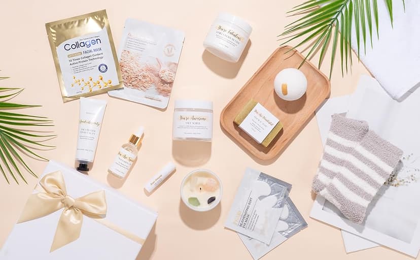 Spa Gifts for Women 13Pcs Mothers Day Gifts Happy Birthday Gift Baskets, Christmas Relaxing Home SPA Kit Bath Set Self Care Package Thank You Box for Mom Her Sister Teacher Friends Friendship