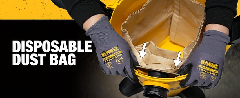 DEWALT Shop Vacuum 6 Gallon 4HP Poly Wet Dry Vacuum Ultimate Cleaning Solution for Construction Workshop Environments for Jobsite Garage Home W/Inflation Ket, Yellow, DXV06PL