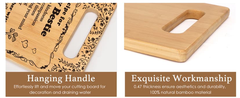 To My Bestie Gifts for Friendship Gifts for Women Friends Birthday Christmas Gifts Ideas for BFF Bestie Soul Sister Bestie Gifts for Women Friend BFF Gifts Best Friend Cutting Boards for the Kitchen