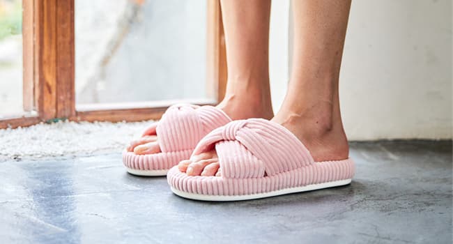 Chantomoo Slippers for Women Memory Foam House Bedroom Corduroy Bow Crossbands Slipper Shoes Comfy Trendy Gift Slippers