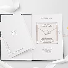 HOPE LOVE SHINE New Mom Necklace – Pregnancy Gift for Expecting Mom, First Time Mom Jewelry – Sterling Silver/Gold Double Circle Pendant with Gift Box