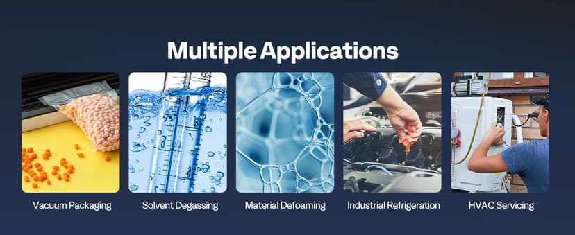 VIVOHOME 1.5 HP 14.4 CFM 2 Stage HVAC Vacuum Pump for R134a R12 R22 R502 R410a Systems, Auto AC Vacuum Pump for Automotive Air Conditioner Refrigeration Maintenance with 2 Oil Bottles