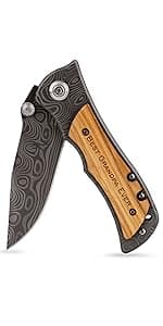 ZENNLAB Best Man Groomsman Gifts from Groom, Wedding Gift for Groomsman, Groomsman Proposal Gifts, Best Man Proposal Gifts, Groomsman Pocket Knife Gift for Men, brown