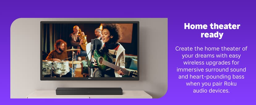 Roku Smart TV 2025 – 32-Inch Select Series, 720p HD TV – RokuTV with Voice Remote – Flat Screen LED Television with Wi-Fi for Streaming Live Local News, Sports, Family Entertainment - Amazon Exclusive