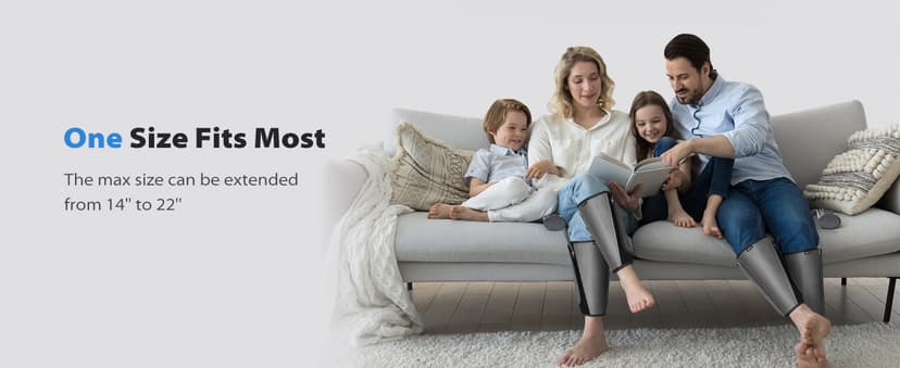 CINCOM Leg Massager for Circulation and Pain Relief, Air Compression Calf Massager with 2 Modes 3 Intensities Helpful for RLS Edema and Muscles Relaxation Gifts