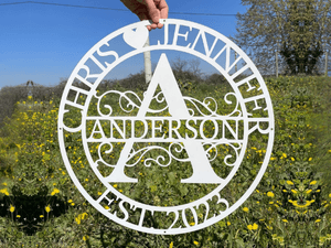 Personalized Metal Name Signs, Split Letter Monogram Wall Art Decor, Durable Steel Family Last Name Decor, Custom Signs Indoor or Outdoor, Personalized Wedding Gifts, Housewarming Gift