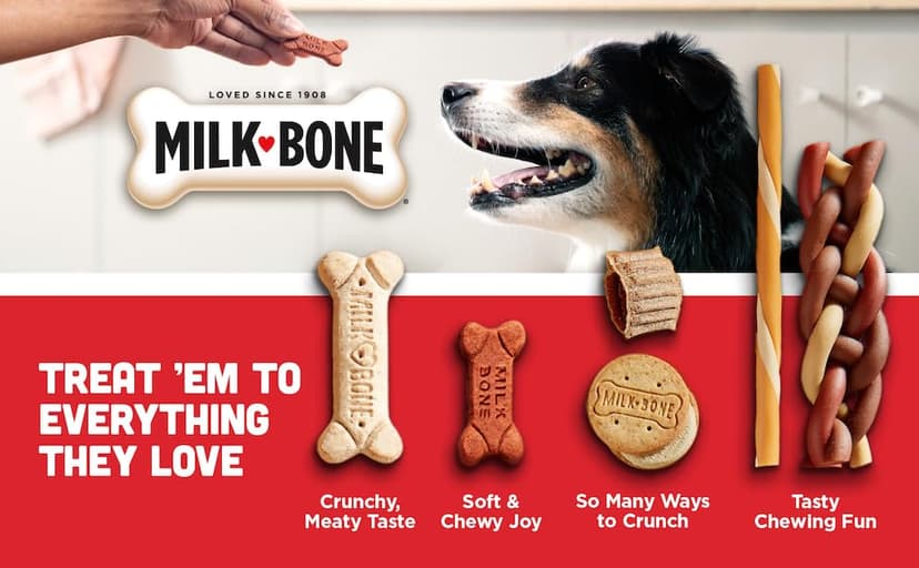 Milk-Bone Dunkin' Vanilla Glaze Flavor Dog Biscuits with Other Natural Flavors, 8 oz Bag