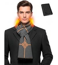Genovega Women Men Heated Scarf with 6000mAh Battery,Portable Power Bank for Long Lasting Graphene Heating,Winter Warm Gifts