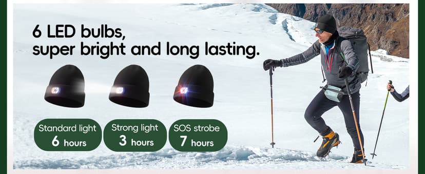 Unisex Beanie with The Light, Gifts for Men Women Husband Him