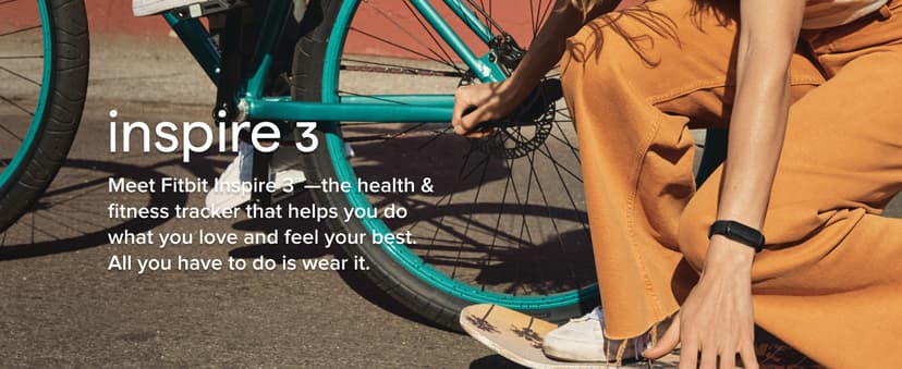 Fitbit Inspire 3 Health &-Fitness-Tracker with Stress Management, Workout Intensity, Sleep Tracking, 24/7 Heart Rate and more, Midnight Zen/Black One Size (S & L Bands Included)