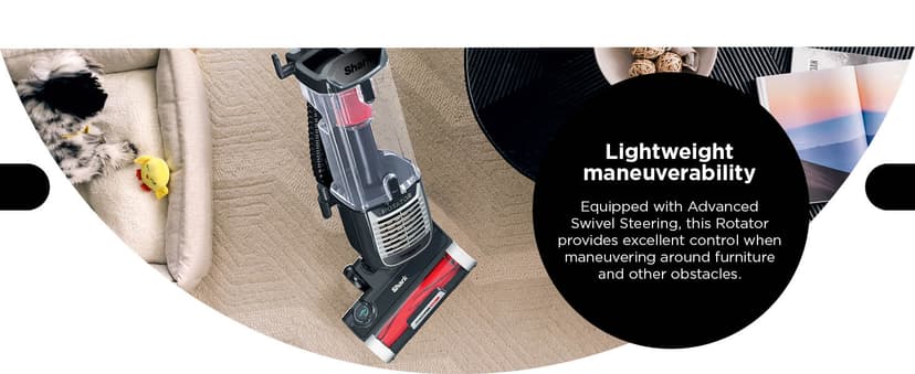 Shark ZU102 Rotator Pet Upright Vacuum with PowerFins HairPro & Odor Neutralizer Technology, Charcoal, 2.9 L Dust Cup