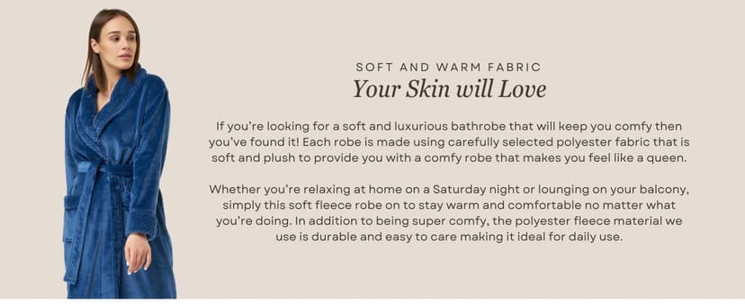 Turquaz Plush Robes For Women, Soft Warm Fleece Bathrobe for Women