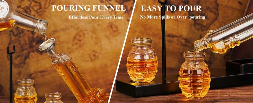 PONPUR Gifts for Men Dad, Whiskey Decanter Set with 2 Glasses, Dad Christmas Birthday Gifts, House Warming Anniversary Presents for Husband Him, Cool Whiskey Bourbon Gifts for Mens
