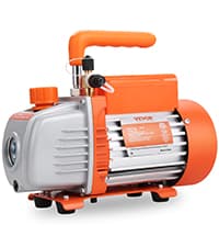 VEVOR 7 CFM Dual Stage HVAC Vacuum Pump, 1/2 HP Rotary Vane Vacuum Pump with Oil Bottle, for HVAC Repair, Refrigeration Maintenance, Resin Degassing, Compatible with R12, R22, R134a, R410a Refrigerant