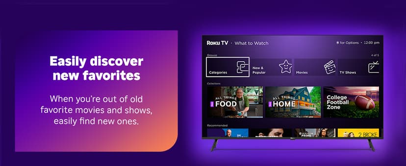 Roku Smart TV 2025 – 50-Inch Select Series, 4K HDR TV – RokuTV with Enhanced Voice Remote – Flat Screen LED Television with Wi-Fi for Streaming Live Local News, Sports, Family Entertainment