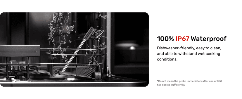 Pro Smart WiFi Wireless Meat Thermometer, Unlimited Range, Improved Stability, Ultra-Thin Probe, Bluetooth Digital Food Thermometer for Remote Monitoring of Oven/Kitchen/BBQ/Grill/Rotisserie