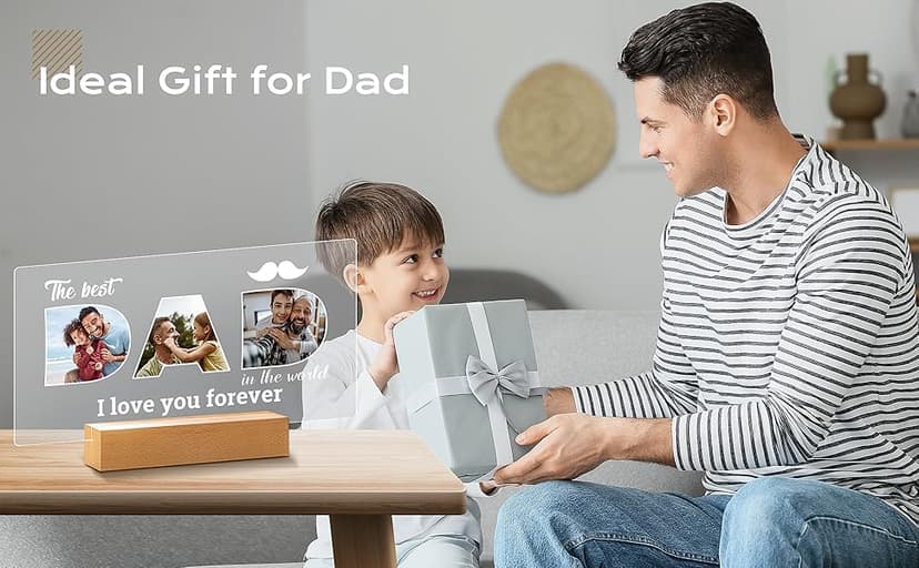 Personalized Picture Frame with Photo, Custom Photo Frame with Night Light, Customized Couple Picture Frame, Personalized Anniversary Birthday Gifts for Women Men Her Him Boyfriend Girlfriend