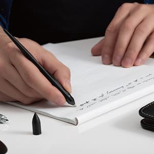 novium Hoverpen Interstellar, Mars Magma, Ballpoint Pen, Unisex, 23.5 Degree Angle, Schmidt Ballpoint Cartridges, Smooth Writing, No Spills, No Spotting, No Explosions