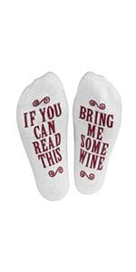 Haute Soiree Women's Novelty Socks - “If You Can Read This, Bring Me Some” - One Size Fits All