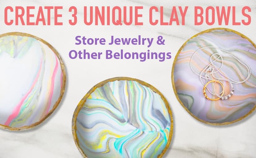 Make Your Own Clay Jewelry Bowls Arts and Crafts Kit for Girls Kids Ages 8 9 10 11 12 Years Old