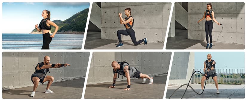 ZELUS Weighted Vest, 6lb/8lb/12lb/16lb/20lb/25lb/30lb Weight Vest with Reflective Stripe for Workout, Strength Training, Running, Fitness, Muscle Building, Weight Loss, Weightlifting