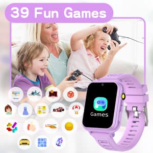 Kids Smart Watches Girls Gifts Age 3-12, Smart Watch for Kids with 39 Games Camera Video Recorder Music Player Alarm Calculator Stopwatch Flashlight Pedometer Gift Toys for Girls Ages 5 6 7 8 9 10