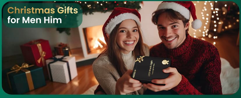 Coquimbo Christmas Stocking Stuffers White Elephant Gifts for Adults Men Him Dad, Rechargeable LED Work Light BBQ Grill Accessories Magnetic Flashlight, Mechanic Light Tools Mens Gifts (2 Pack Black)