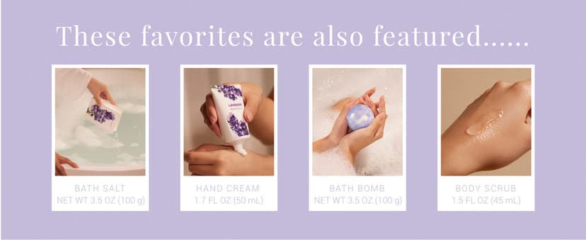 Spa Gift Baskets for Women - Body & Earth 11pcs Lavender Gift Sets with Bubble Bath, Shower Gel, Body Lotion, Birthday Gifts for Women, Spa Kit for Mom Gifts, Purple Gifts, Christmas Gifts for Her