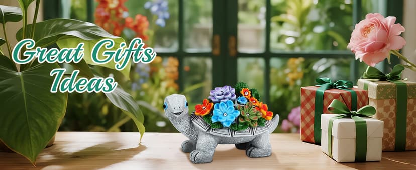 Linkax Birthday Gifts for Women Mom Grandma, Turtle Statue Solar Lights Outdoor Garden Decor for Outside Yard Patio Porch Fall Home, Gardening House Warming Gifts New Home, Grandparents Day Presents