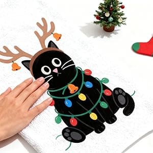 Christmas Cake Kitchen Dish Towels, Baking Christmas Tree Hand Towels Decorative for Farmhouse Kitchen Table, Cute Xmas Trees Gifts for Women Girls for Mom Hostess 16x24