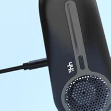 Portable Neck Fan,Gift Ideas,Personal Wearable Bladeless Fan,360° Cooling,LED Display,4-Speeds,6000mAh Rechargeable,Powerful Wind,Outdoor Travel Camping,Birthday Gifts for Men Women Dad Mom (Black)