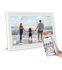 BIGASUO 10.1 Inch WiFi Digital Picture Frame, IPS HD Touch Screen Cloud Smart Photo Frames with Built-in 32GB Memory, Wall Mountable, Auto-Rotate, Share Photos Instantly from Anywhere