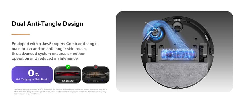 roborock Q10 S5+ Robot Vacuum and Mop, 10,000Pa Suction, Upgraded from Q8 max+, 70 Days Self-Emptying, Obstacle Avoidance, Sonic Mopping, Dual Anti-Tangle Design, Auto Mop Lifting, Ideal for Pet Hair