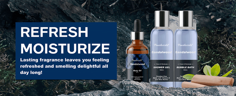 PEARLWORLD Bath Set with Ocean Scented Spa Gifts for Men, Christmas Birthday Self Skin Care Set for Men, Spa Gift Baskets for Him, 12Pcs Men's Spa Kit Gifts for Bath Spa