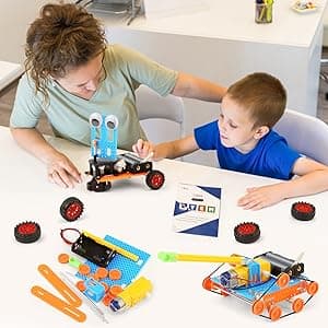 STEM Kits for Kids Crafts 6-8 8-12, Boys Gifts Toys for 6 7 8 Year Old Boy Birthday Gift Ideas, STEM Toys Crafts 6+ 7+ yr, Robotics Science Kits Activities Robot Building Age 8-10 9 10 11 12 13 14