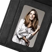 Kenon Personalized Leather Wallet For Man, Engraved RFID Blocking Bifold Stylish Black Wallet For Man Valentines Birthday Christmas Gifts