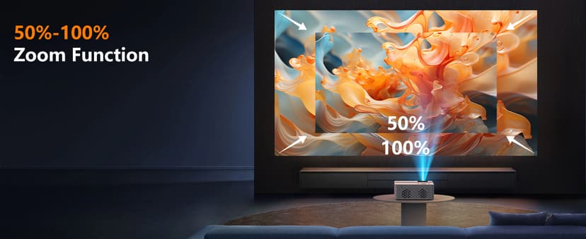 TMY Mini Projector, Upgraded Bluetooth Projector with Screen, 1080P Full HD Portable Projector, Movie Projector Compatible with TV Stick Smartphone/HDMI/USB, indoor & outdoor use