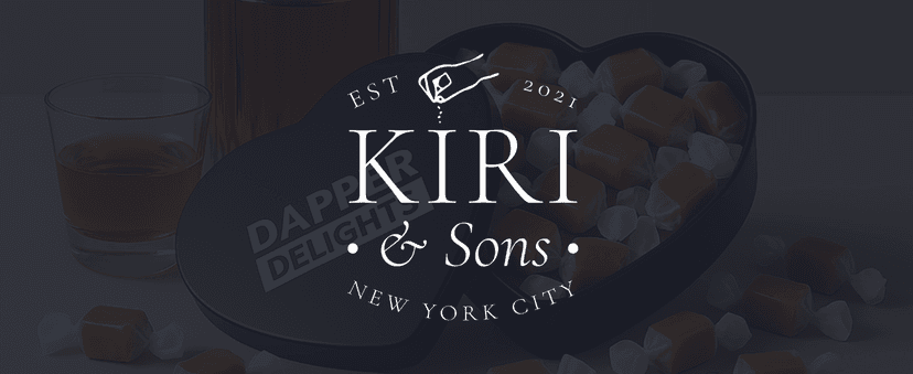 Kiri & Sons Soft Chewy Caramel Whiskey Candy, Premium Gourmet Tin Gift for Father's Day, Black Tin – Salted Caramel