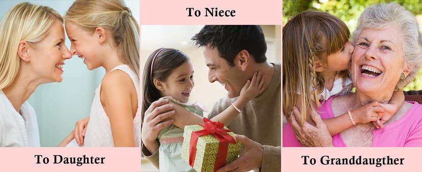 Sereney Birthday Gifts for Girls, Beaded Bracelets as 1 3 4 5 6 7 8 9 10 11 12 13 15 16 Year Old Birthday Gift, Adjustable Stone/Pearl Bracelet as Happy Birthday Gifts for Daughter Granddaughter Niece