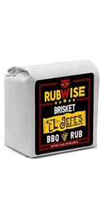 RubWise Texas Style BBQ Rub Gift Set (6 x 1 lb bags) | Meat Spice and Seasoning Variety Pack | Smoking & Grilling Gifts for Men | Brisket Rubs, Chicken, Pork, Hickory, Spicy, El Jefe | Shaker Included