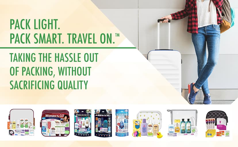 Convenience Kits International Men’s Premium 20-Piece Kit with Travel Size TSA Compliant Essentials, Featuring: Dove Men & Care Products in Brown Dopp Bag