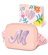 COSHAYSOO Initial RFID Girls Wallet Wristlet Christmas Stocking Stuffers Birthday Gift Ideas for 6 7 8 9 10 11 12 13 14 Year Old Girl Girly Gifts Tween Preteen Teen Preppy Trendy Stuff Pink Letter A