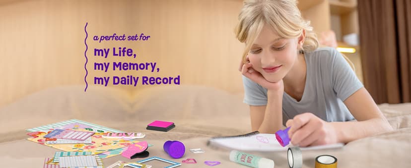 2-Pack DIY Journal Kit for Girls -Christmas Birthday Gifts for Girls 8 9 10 11 12 13 14 Years Old - Arts & Crafts for Teens Trendy Stuff - Scrapbook & Diary Supplies Toys Set