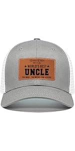 VIOZOFA Men's Hat Gifts - Men's Cap Gifts for Father's Day Christmas Birthday Gifts Trucker Hat Leather Pattern Baseball Cap