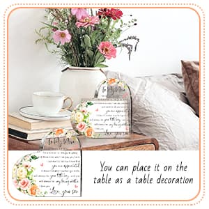 Jetec Mothers Day Gifts Acrylic Mom Birthday Sign Plaque Presents from Daughter Son Grateful Birthday Christmas Valentines Gifts, 5.91 x 5.91 x 0.55 Inches(to My Mother)