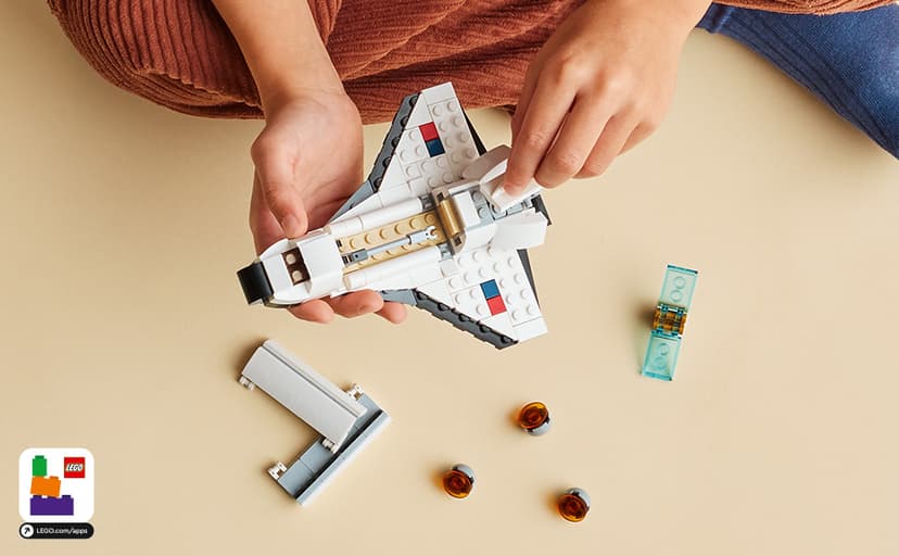 LEGO Creator 3 in 1 Space Shuttle Toys - Space Toys Building Set for Boys & Girls, Ages 6+ - Option to Build 2 Spaceships or Astronaut - Educational Gift for Kids Birthday & Holidays - 31134