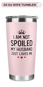 Gifts for Wife - Wife Gifts from Husband - Wedding Anniversary for Women, Valentines, Birthday Gift Ideas, Mothers Day, Christmas Gift for Her - Romantic Cup for Her - 20 Oz White Tumbler