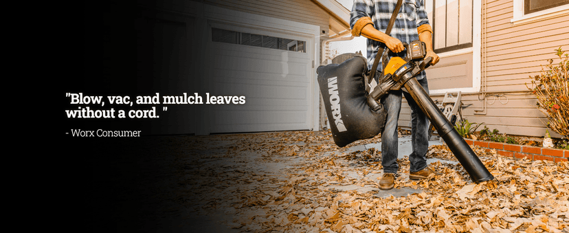 WORX WG583 40V Cordless Leaf Blower, 3 in 1 Blowers for Lawn Care with Vacuum & Mulcher, Electric Blower with Brushless Motor & 2 Speed Control, 2 Batteries & Charger Included
